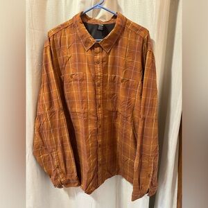 REI Orange Plaid Shirt 3XL